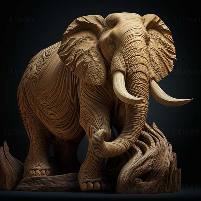3D model Mammoth Luba famous animal (STL)